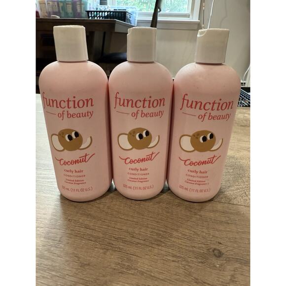 NEW 3pk Function of Beauty CURLY Hair COCONUT Conditioner 11oz/ea Limited Ed - Picture 1 of 2